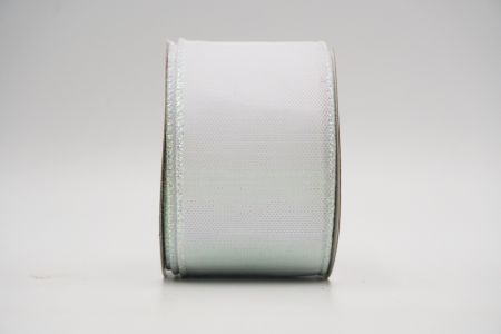 Metallic Shimmer Wired Ribbon_KF6956_white